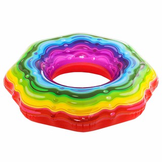 Bestway - Swimming Rainbow Ribbon ห่วงยาง ห่วงยางแฟชั่น ห่วงยางสายรุ้ง ขนาดใหญ่ 115cm.