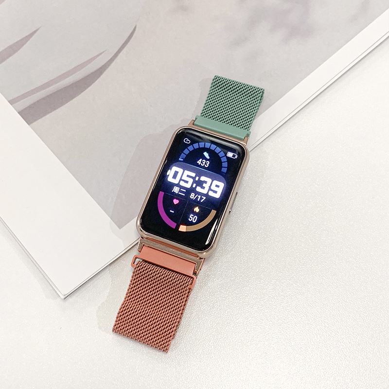 ภาพสินค้าสายนาฬิกาข้อมือไล่โทนสี Milanese Loop สําหรับ Huawei Watch จากร้าน moyte.th บน Shopee ภาพที่ 4