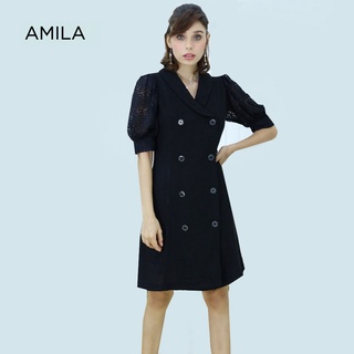 AMILA Dress AM-D914 แขนสั้น IGPU21-10