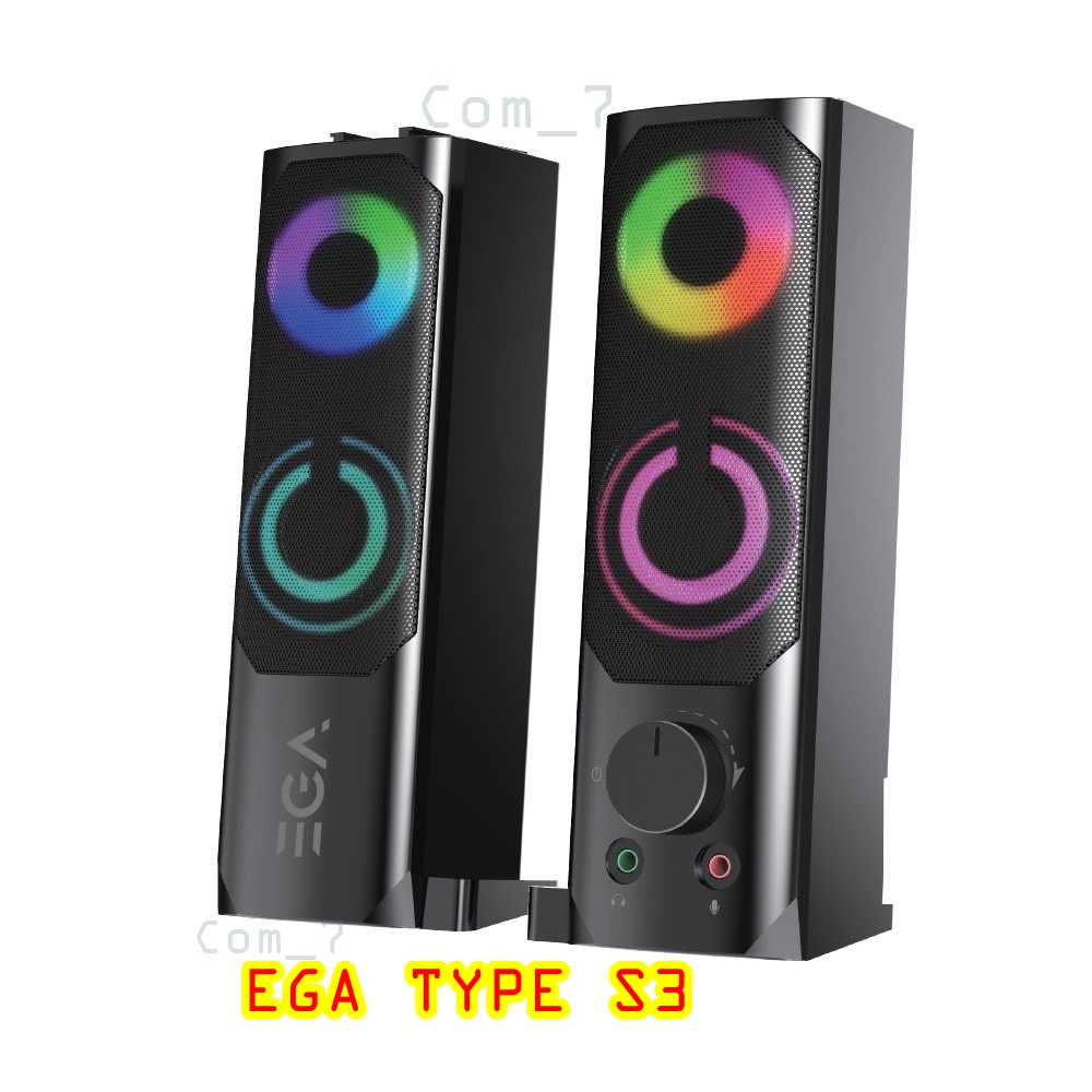 EGA TYPE S3 ลำโพง Speaker มีไฟ 7 LED Color Lighting | Shopee Thailand