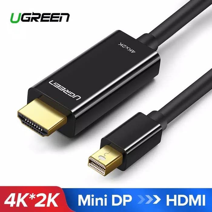 ภาพหน้าปกสินค้าUgreen Mini DP Thunderbolt to HDMI 4K cable black(10455,20848) รองรับThunderbolt 1และ2เท่านั้น