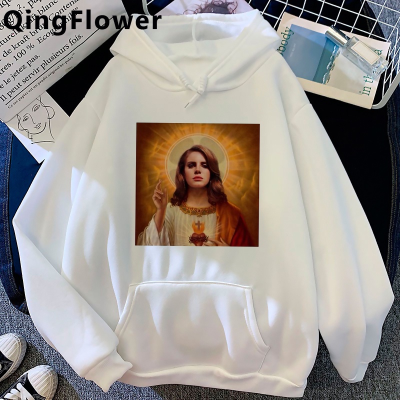 เสื้อกันหนาวลําลอง-มีฮู้ด-พิมพ์ลายการ์ตูน-lana-del-rey-แฟชั่นฤดูหนาว-สไตล์ฮาราจูกุ-สําหรับสตรี