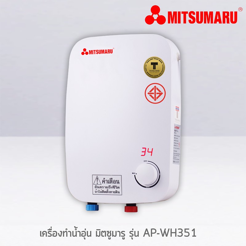 ภาพหน้าปกสินค้าเครื่องทำน้ำอุ่นรุ่น AP-WH351กำลังไฟ้ฟ้า3,500 Wระยะรับประกัน1ปี สีขาว โค้ดส่วนลดทันที 6S38YBM5 ซื้อ 300 ลดทันที 60.-บาท จากร้าน t.a.t.thailand.co.ltd บน Shopee