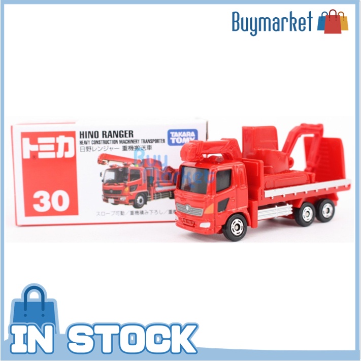 ต้นฉบับ-takara-tomy-tomica-30-hino-ranger-เครื่องจักรกลหนักรถของเล่น-red-diecast