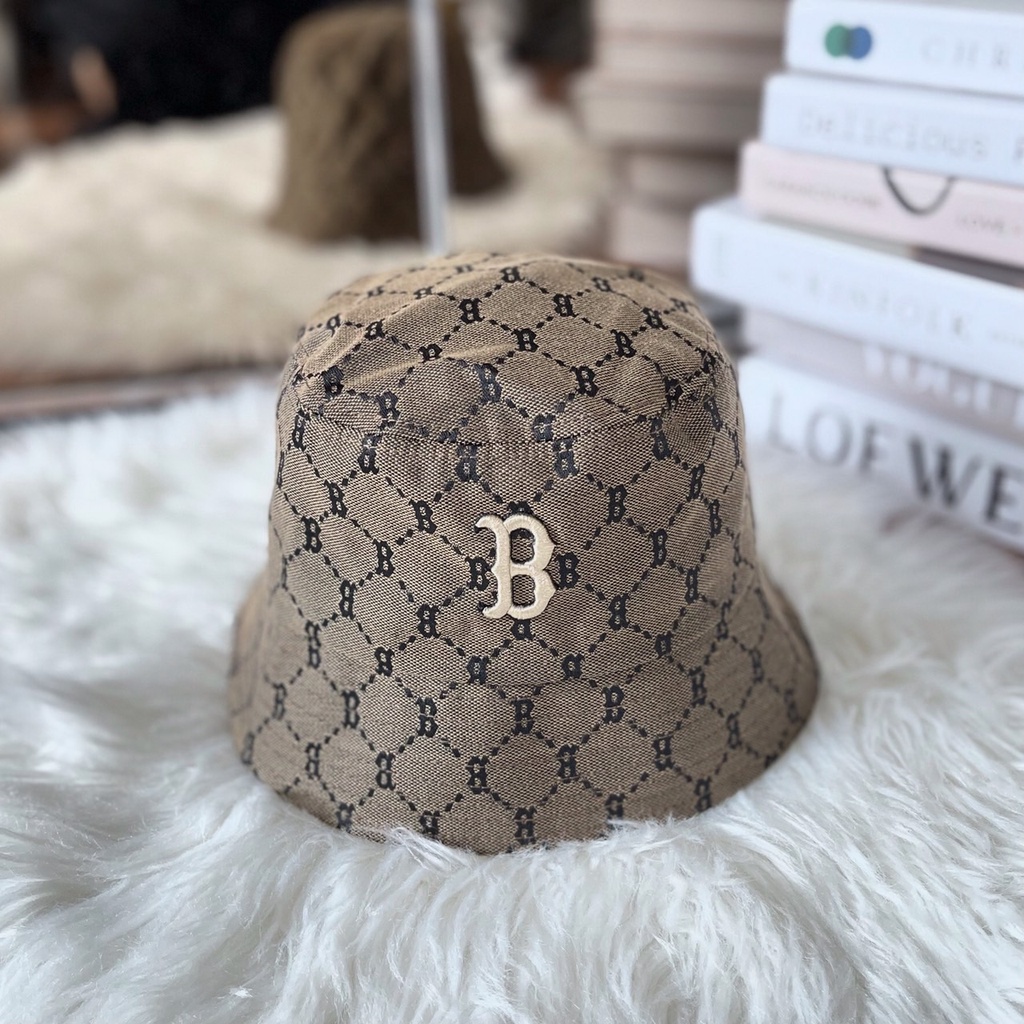 MLB monogram Diamond Jacquard Bucket Hat Boston Red Sox