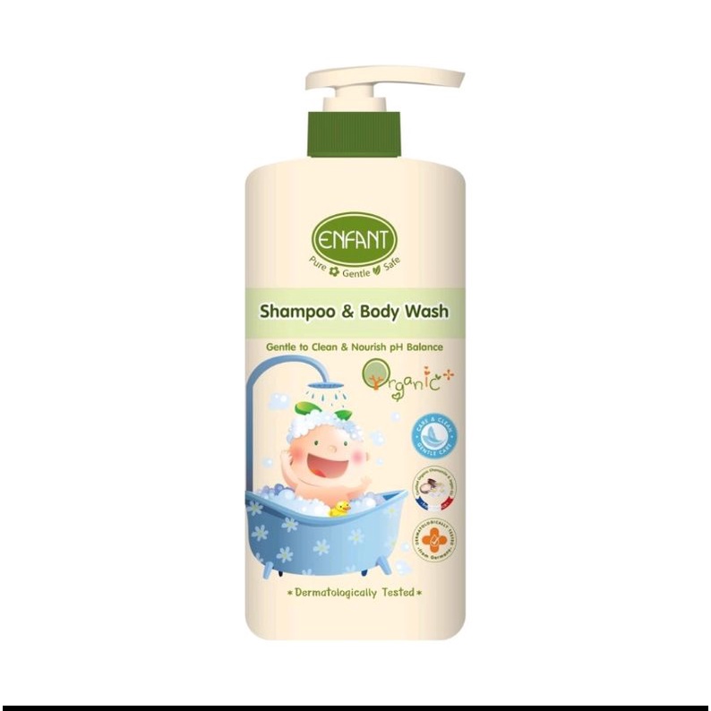 ภาพหน้าปกสินค้า( ขนาดใหญ่ 500 ml ) อาบสระ Enfant Organic Shampoo and Body wash