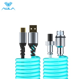 ภาพหน้าปกสินค้าAula สายเคเบิลเชื่อมต่อคีย์บอร์ด Type-C USB ถอดออกได้ คุณภาพสูง ที่เกี่ยวข้อง