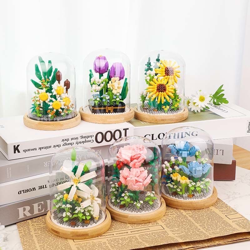 พรีออเดอร์-โหลเลโก้ดอกไม้-หลายแบบ-lego-flower-diyเลโก้ในขวดโหล-ดอกไม้ปลอม-นำเข้าจากต่างประเทศ