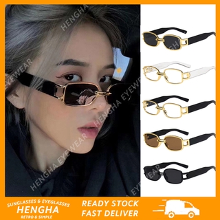 สินค้า 【HENGHA】COD แว่นกันแดดเกาหลี แนวเรโทร แฟชั่นสำหรับผู้หญิง
