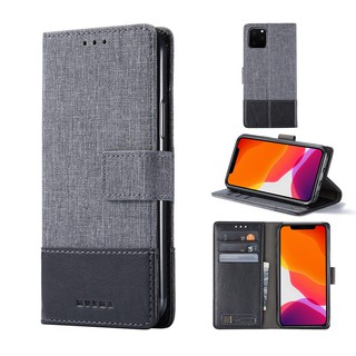 สินค้า เคสโทรศัพท์หนังผ้าฝาพับกระเป๋าสตางค์ Xiaomi Pocophone F1 Mix 2 2s MAX 2 3 Card Slot Case Mix2 Mix2s Canvas Leather Cover