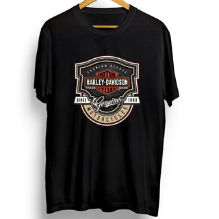 เสื้อยืดโอเวอร์ไซส์เสื้อยืด พิมพ์ลายโลโก้ Harley DAVIDSON ของแท้S-3XL