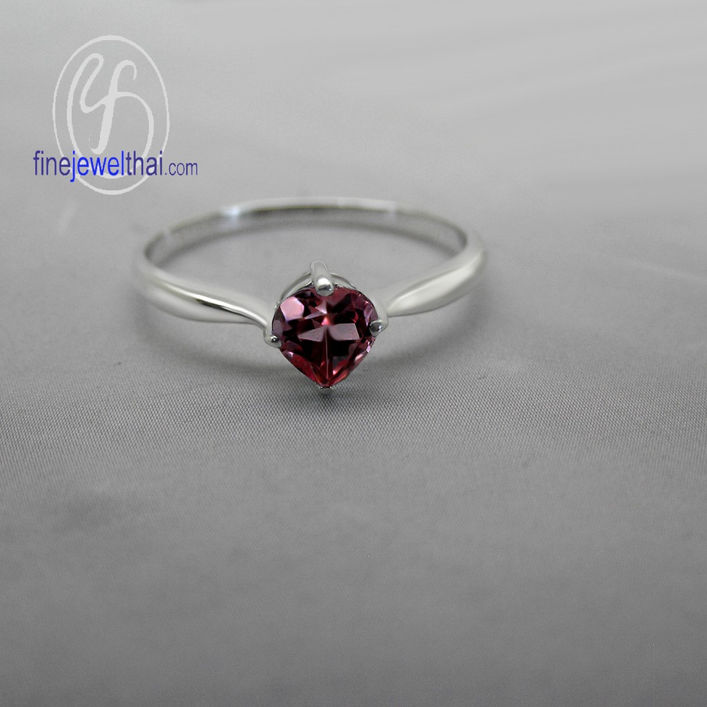 finejewelthai-แหวนโกเมน-แหวนพลอย-พลอยแท้-โกเมน-พลอยประจำเดือนเกิด-garnet-silver-ring-r1107gm-ht