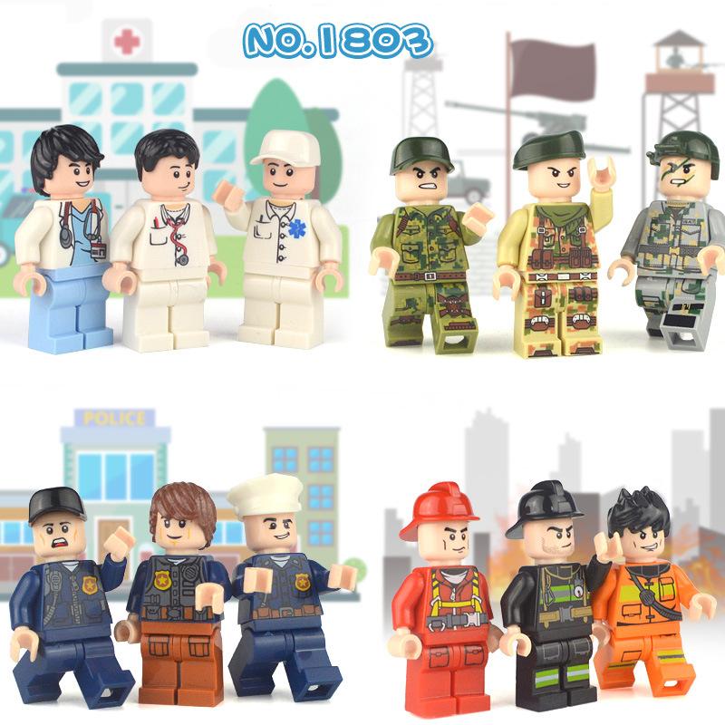 wuhui-50pcs-เลโก้เมือง-minifigures-ชุดตัวต่อของเล่นเลโก้บล็อกอาคารตำรวจดับเพลิงหมออาชีพนินจามาร์เวลอาคารอิฐของเล่นสำหรับเด็กของเล่นสำหรับเด็กของเล่นเพื่อการศึกษาราคาถูกใช้ได้กับทุกยี่ห้อ