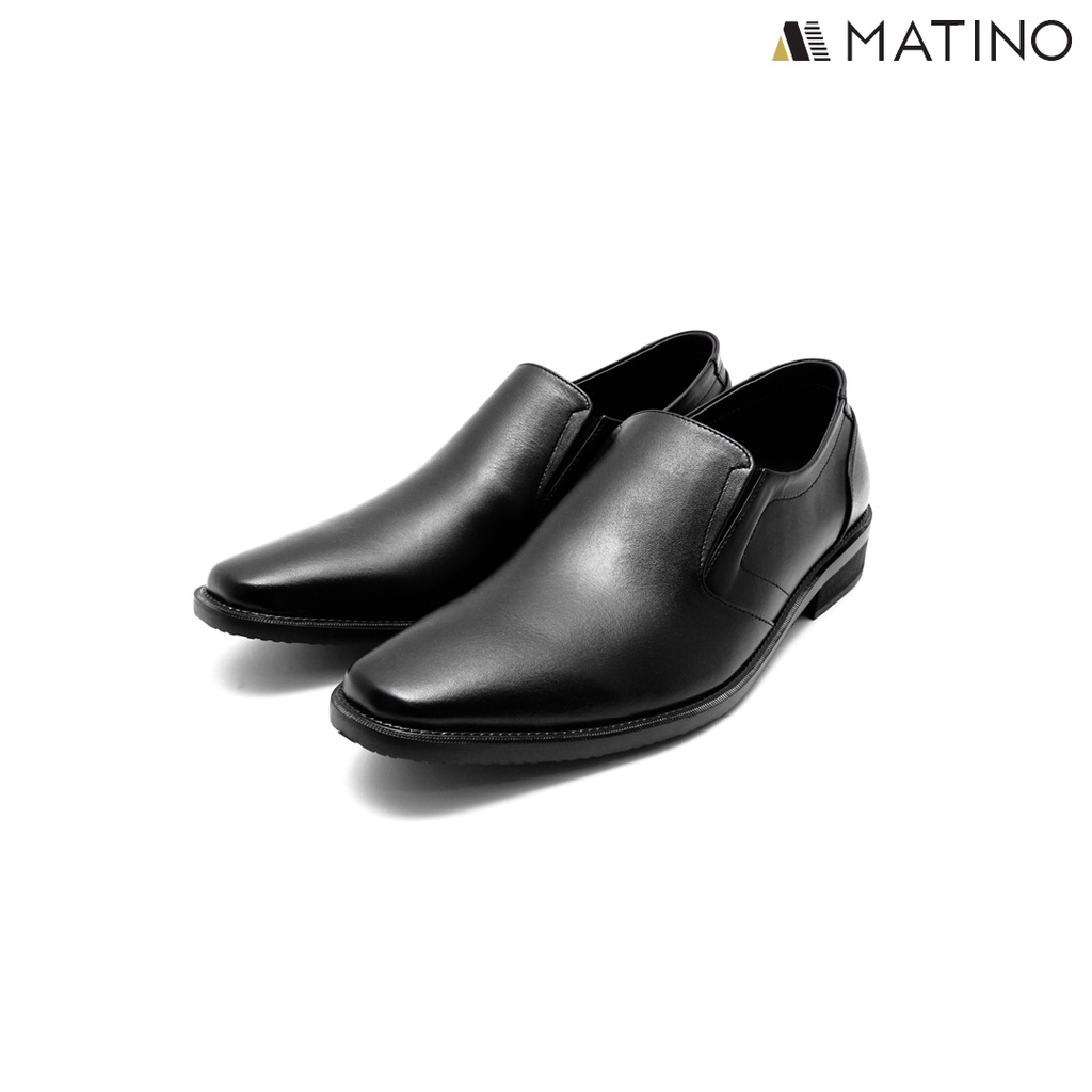 ภาพหน้าปกสินค้าMATINO SHOES รองเท้าชายคัทชูหนังแท้ รุ่น MC/B 6945 BLACK