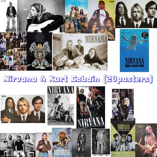 โปสเตอร์  Nirvana และ Kurt Cobain (มี20แบบ) วง ดนตรี เนอร์วานา เคิร์ต โคเบน รูป ภาพ ติดผนัง สวยๆ poster