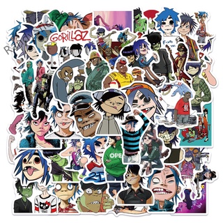 สติกเกอร์กันน้ํา ลายวงเสมือนจริง Gorillaz 50 ชิ้น