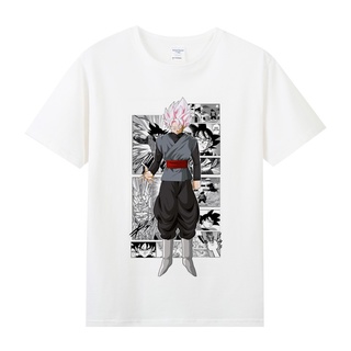 เสื้อยืดสีขาว◎☞เสื้อยืดแบรนด์ Tide การ์ตูนแอนิเมชั่นรอบ ๆ การพิมพ์ดราก้อนบอลเกมฤดูร้อนผ้าฝ้ายคอกลมแขนสั้นเสื้อยืดแขนสั้น