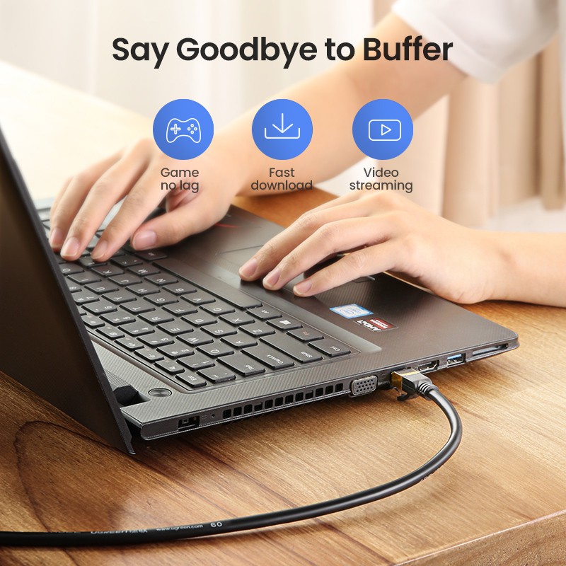 ภาพหน้าปกสินค้าUGREEN สายนำสัญญาณเครือข่ายอีเธอร์เน็ต (cat 7 / lan / utp / rj / 45 สายแบน) จากร้าน ugreen.th บน Shopee