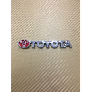 โลโก้* TOYOTA ติดรถ สีชุบโครเมี่ยม ขนาด* 1.9 x 11.5 cm