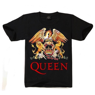 [2023]New QUEEN T Shirt Men Short Casual Cotton Print T-shirt Queen Rock Band T Shirts Black T-shirts f