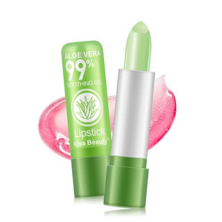 ภาพหน้าปกสินค้าAloe Vera 99% Lipstick แบบหมุน ลิปสติกสีว่านหางจระเข้เปลี่ยนสีลิปสติกความชุ่มชื้น ที่เกี่ยวข้อง