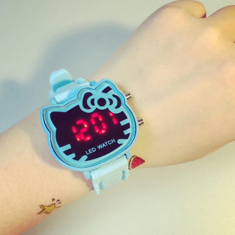 ภาพหน้าปกสินค้านาฬิกาข้อมือเด็ก ลาย Hello Kitty กันน้ำ 6 สี จากร้าน mybaby2018.th บน Shopee