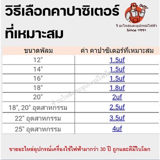 ภาพขนาดย่อของภาพหน้าปกสินค้ายี่ห้อดีSK เกรด A คาปาซิเตอร์พัดลม​ ตัวเก็บประจุ Capacitor คอนเดนเซอร์พัดลม ซีพัดลม สวิตซ์กล่องดำพัดลมของดี คาปา HBP จากร้าน geearlai บน Shopee ภาพที่ 1