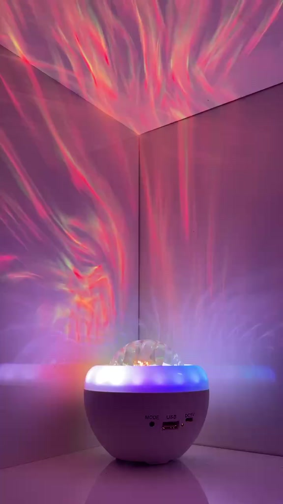 ลำโพงตามจังวะเพลงควบคุมด้วยรีโมท-water-pattern-projector-lamp-ลำโพงไฟ-led-โปรเจคเตอร์คลื่นน้ำ-rgb