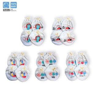 สินค้า PAPA BABY ชุดเซ็ทถุงมือถุงเท้า ผ้าป่าน รุ่น SET-640A/B/C,641D/E