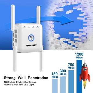 ภาพขนาดย่อของภาพหน้าปกสินค้าPIX LINKตัวขยายสัญญาณwifi Repeater WiFi amplifier 5Ghz ขยายระยะไกล 1200M WiFi Booster ไร้สายบ้าน Wi-Fi เครื่องขยายสัญญาณ จากร้าน pcl.official บน Shopee ภาพที่ 6