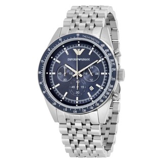 Emporio Armani Sportivo Chronograph Blue Dial Stainless Steel  AR6072(Black)