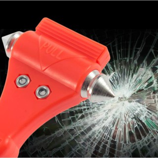 ค้อนทุบกระจกรถยนต์ พร้อมใบมีดตัดสายเข็มขัดนิรภัย Emergency Safety Hammer (AM04)