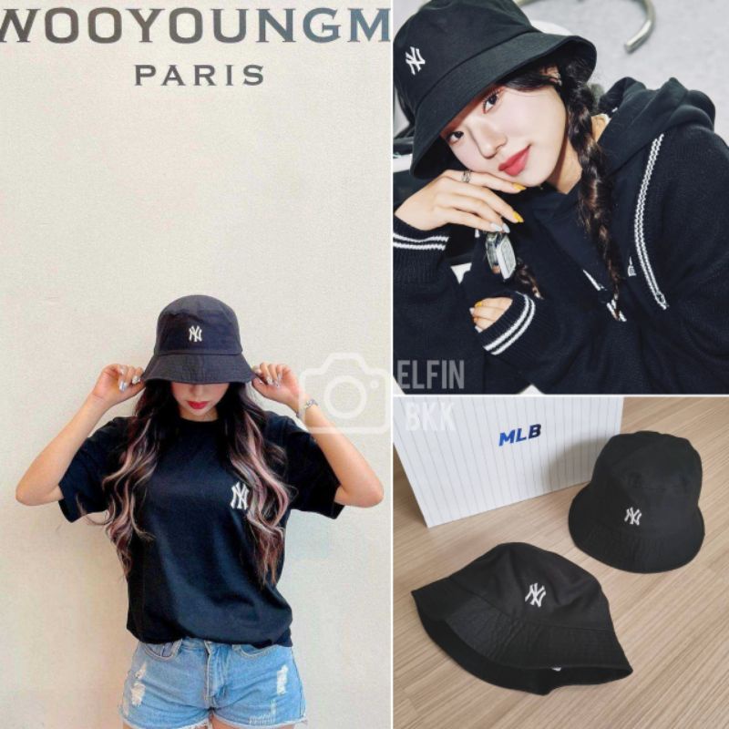 แท้-mlb-ny-gothic-rookie-bucket-hat-หมวกบักเก็ต-หมวกปีกกว้าง-ny-สีดำ-สีเบจ-สีขาว-สีเขียว-สีน้ำตาล-สีเทา