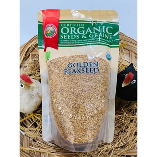💥หมดอายุ 25/04/23 Organic Golden Flaxseed 250g เมล็ดแฟล็กสีทอง ออร์แกนิค ขนาด 250 กรัม ของ Country Farm Organics