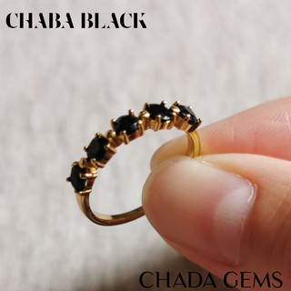 แหวนพลอยแท้ Black Onyx_นิลดำ (CHABA Collection) Gemstone ring