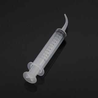 Dental Clinic Item Disposable Irrigation Syringe With Curved Tip For Dentistry Lab 12CC