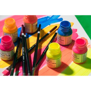 Angelus Paint Neon สีอคิลิคสำหรับทาวัสดุหนัง รองเท้าผ้าใบ กระเป๋า แบบ Neon