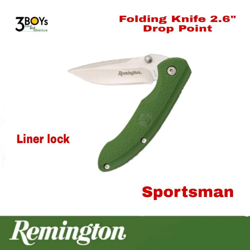 มีด-เรมิงตัน-รุ่นsportsman-r10005-ของแท้-ใบมีดเหล็ก-420j2-ระบบliner-lock-มีคลิปเหน็บพกพาสะดวก