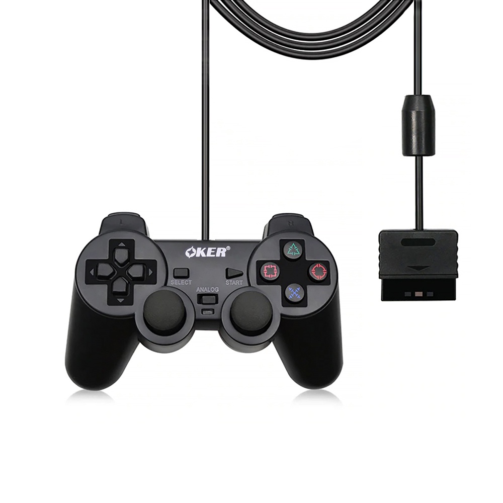 ส่งเร็ว-oker-joy-game-play-psii-709-710-analog-จอยเกมส์-เพลย์-gaming-joy-controller-play-station-2-จอยเกมมิ่ง