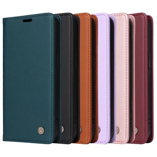 เคสโทรศัพท์หนัง ฝาพับแม่เหล็ก พร้อมช่องใส่บัตร หรูหรา สําหรับ Samsung Galaxy S22 Ultra S22+ S21+ S20 FE S20 Lite S21 FE