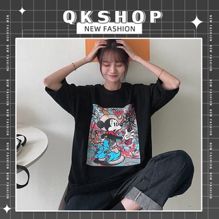 [S-5XL]QKshop 🕶📌 ✨เสื้อยืด ลายมิกกี้เมาส์ น่ารักม๊วกกกกก งานดีสุดๆ ดีไซน์ลายลวดกราฟฟิก  สวยๆ ใส่ไปไหนก็ปังน๊า🍃