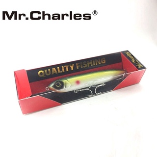 ‼️พร้อมส่ง ส่งฟรี‼️  เหยื่อตกปลา ผิวน้ำ PENCIL MR.CHARLES(ของแท้) 125มม /25G ตีสาก กระมง ชายฝั่ง