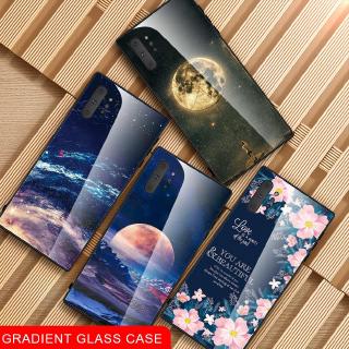 เคสกระจกเคสโทรศัพท์เคสโทรศัพท์มือถือลายดอกไม้สําหรับ Samsung Galaxy Note 10 Plus Pro Note 10 10 +