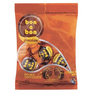 Bon O Bon Chocolate Filled with Peanuts 75 g.Pack 2