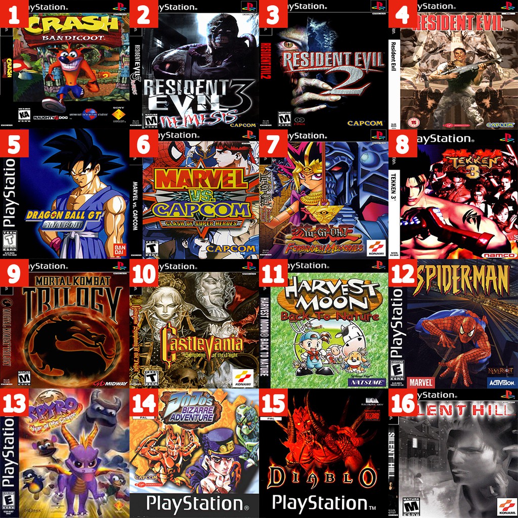 แผ่นเกมส์ PS1 : จัดอันดับเกมส์แนะนำน่าเล่น (เล่นบนเครื่อง PS2 ได้) (PS2 ...