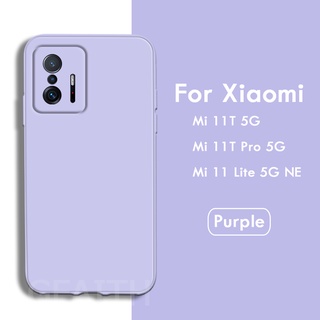 NEW เคส Xiaomi Mi 11T 2021 เคสโทรศัพท์ Xiaomi Mi 11 Lite 5G NE / 11T Pro / 10T / 10T Pro / 11 Lite Soft Liquid Silicone TPU Skin Feeling Lens Protection CoverMi11Lite