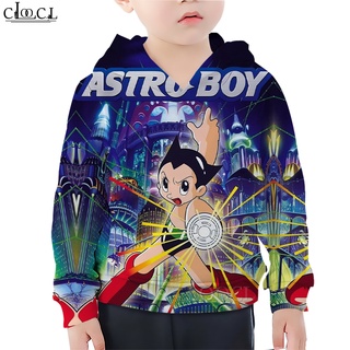 Cloocl เสื้อฮู้ดดี้ พิมพ์ลายการ์ตูนแอนิเมชั่น Astro Boy แฟชั่น สําหรับเด็ก