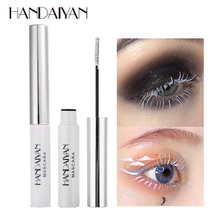 Handaiyan มาสคาร่า สีขาว กันน้ํา ดัดขนตา หนา ยาว กันเปื้อน สวมใส่ง่าย แห้งเร็ว แต่งหน้าตา