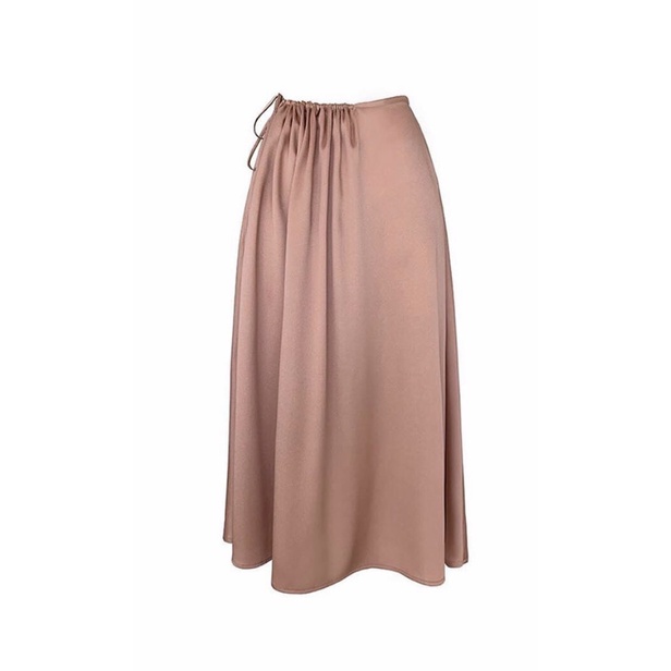 drape-tied-midi-skirt-กระโปรงยาว-ผูกเชือกรูด
