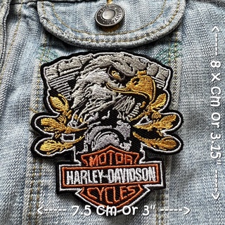 Harley ตัวรีดติดเสื้อ อาร์มรีด อาร์มปัก ตกแต่งเสื้อผ้า หมวก กระเป๋า แจ๊คเก็ตยีนส์ Racing Embroidered Iron on Patch 3